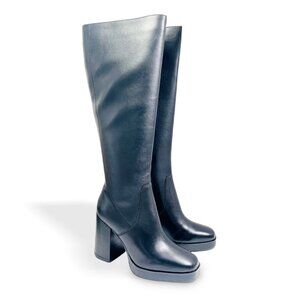 Aldo Women’s Equine Knee High Platform Boots Black Size 8